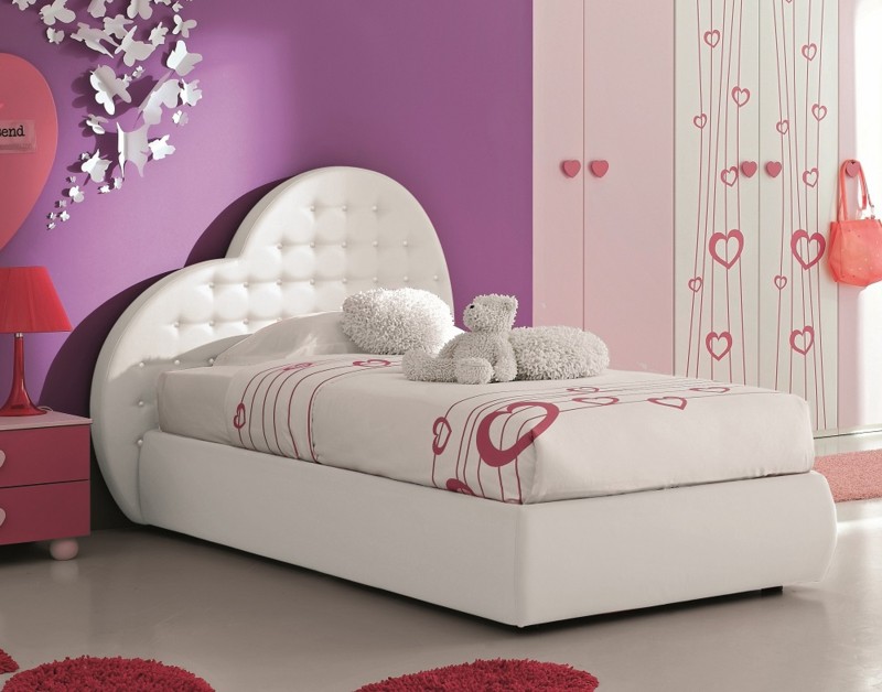 letto cuore singolo con contenitore