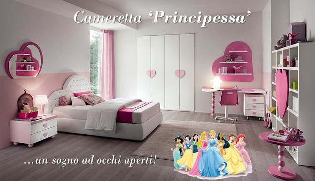 cameretta cuore per principessa