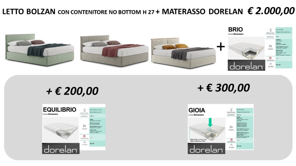 promozione materasso dorelan